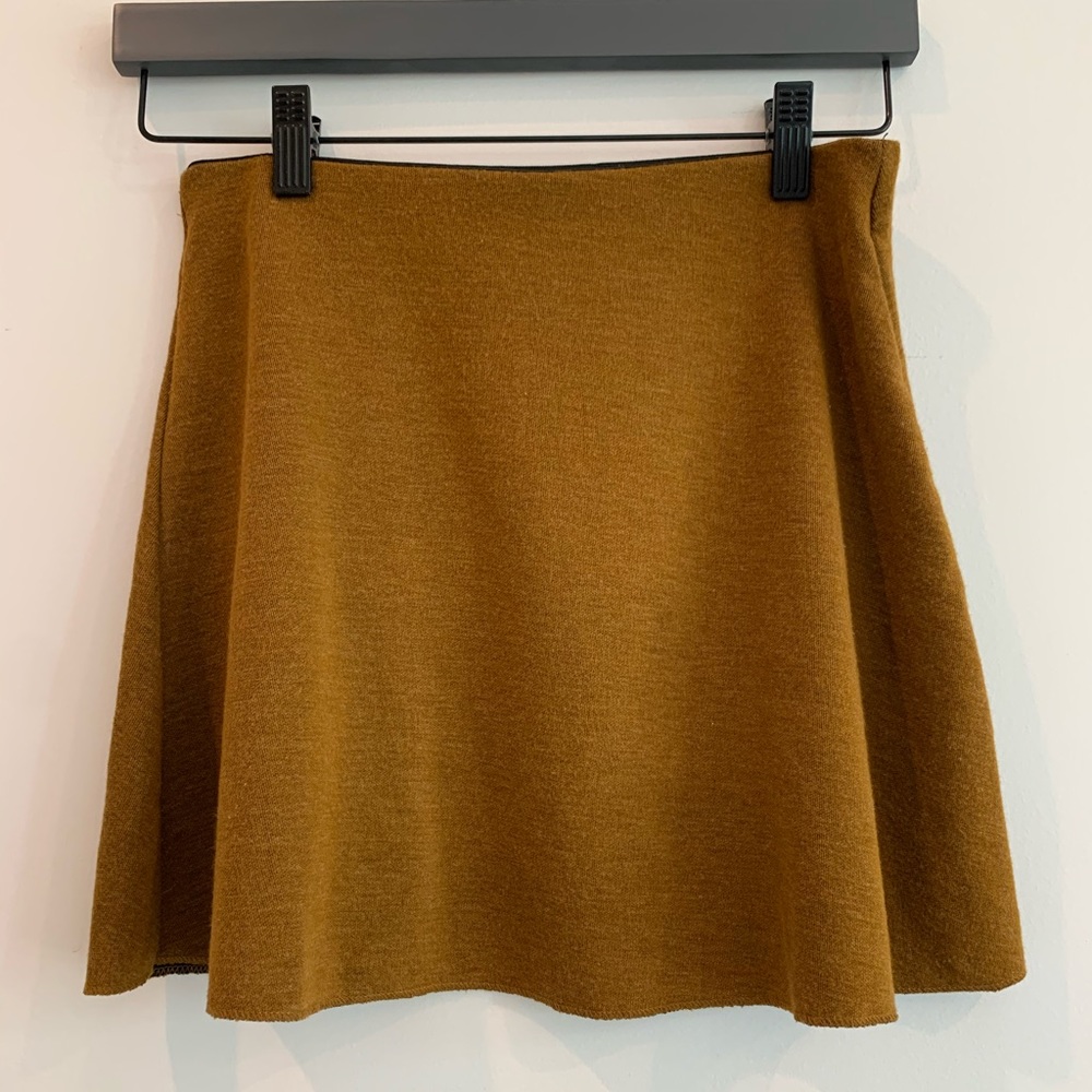 Amber colored skater skirt